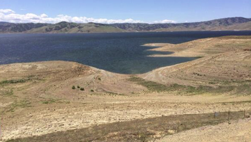 Off Stream San Luis Reservoir During the Drought - April 2014