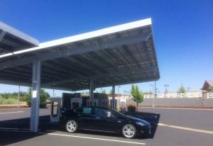 Rocklin Superchargers With Solar Panels